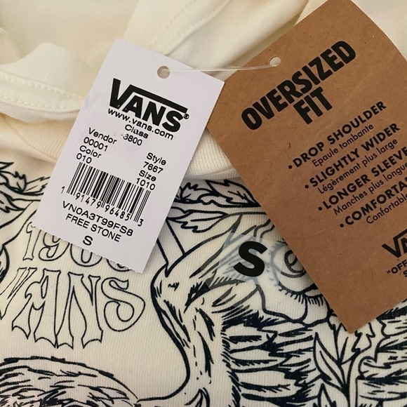 Vans Free Stone Oversized Short Sleeve Tee Size Small Women - Picture 6 of 7